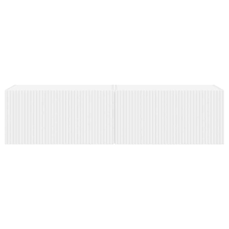 vidaXL TV Wall Cabinet 2 pcs White 60 x 31 x 29.5 cm Engineered Wood