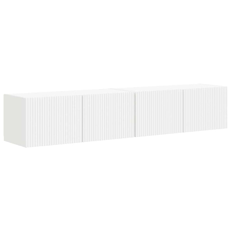 vidaXL TV Wall Cabinet 2 pcs White 60 x 31 x 29.5 cm Engineered Wood