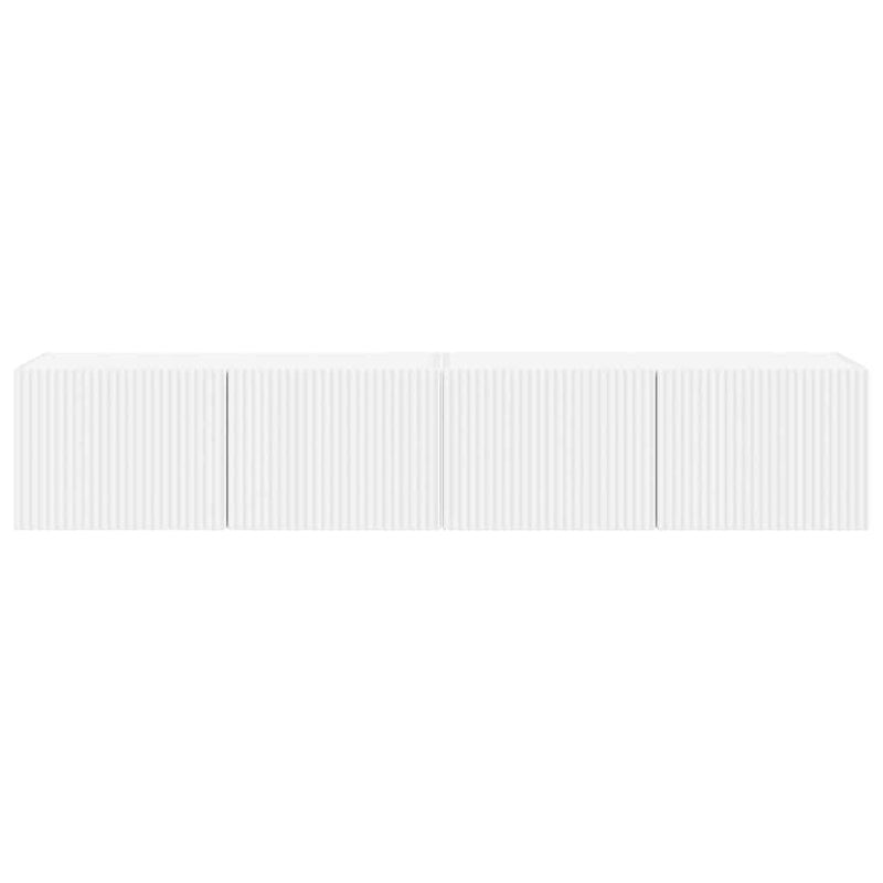 vidaXL TV Wall Cabinet 2 pcs White 60 x 31 x 29.5 cm Engineered Wood