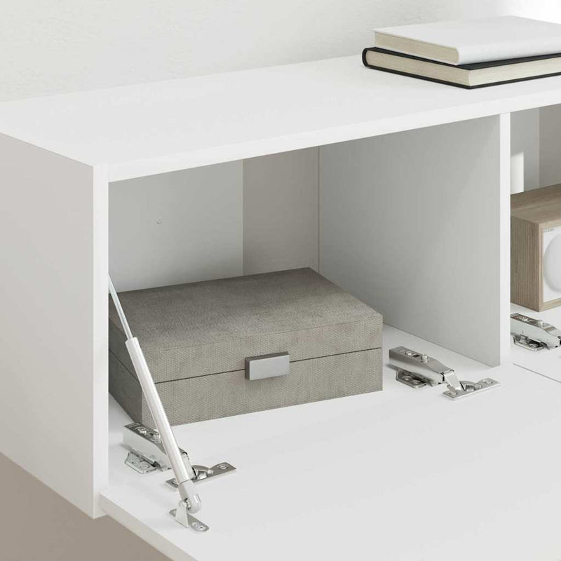 vidaXL TV Wall Cabinet 2 pcs White 60 x 31 x 29.5 cm Engineered Wood
