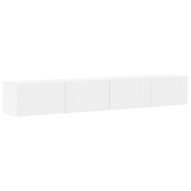 vidaXL TV Wall Cabinet 2 pcs White 60 x 31 x 29.5 cm Engineered Wood