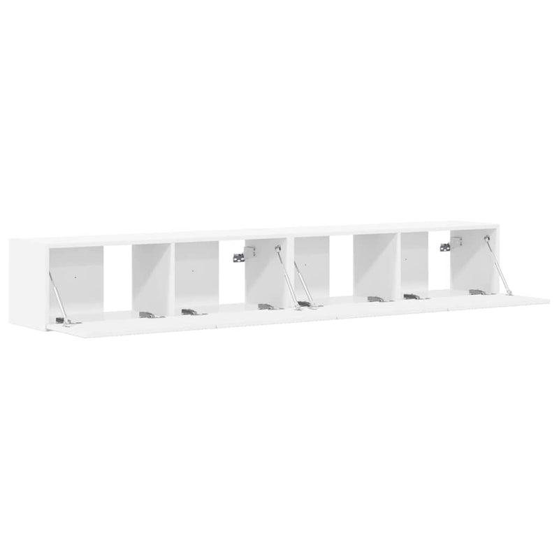 vidaXL TV Wall Cabinet 2 pcs White 60 x 31 x 29.5 cm Engineered Wood