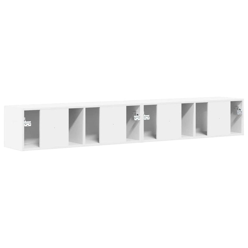 vidaXL TV Wall Cabinet 2 pcs White 60 x 31 x 29.5 cm Engineered Wood