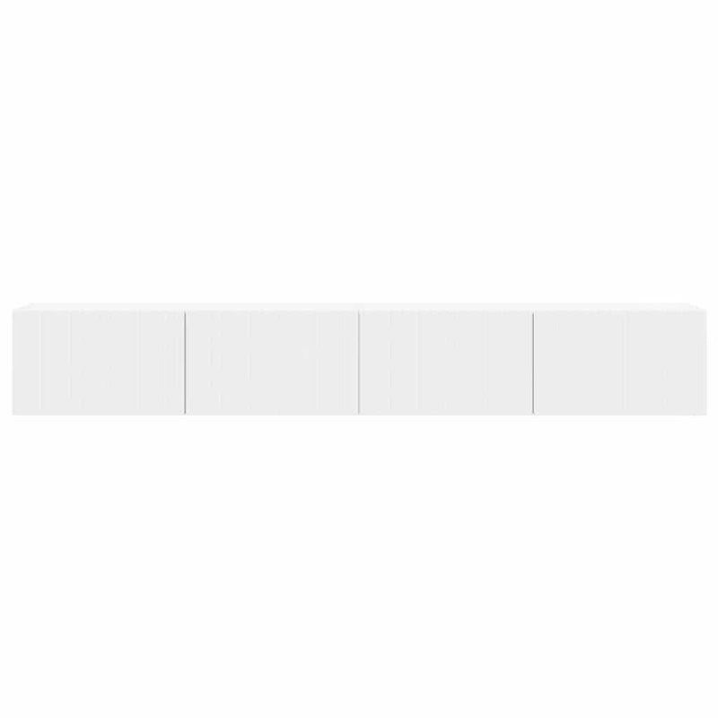 vidaXL TV Wall Cabinet 2 pcs White 60 x 31 x 29.5 cm Engineered Wood
