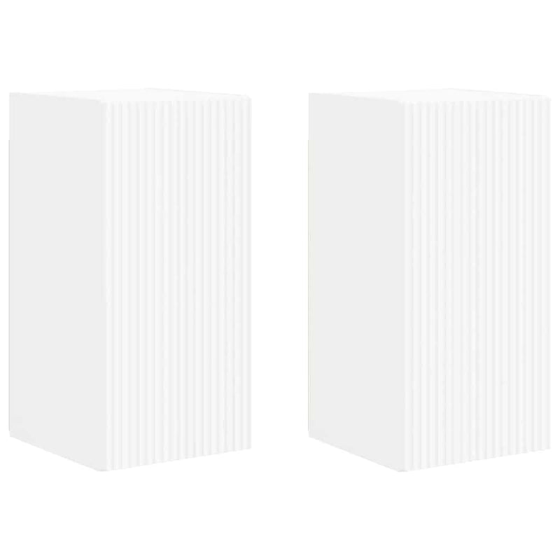 vidaXL TV Wall Cabinet 2 pcs White 30 x 31 x 60 cm Engineered Wood