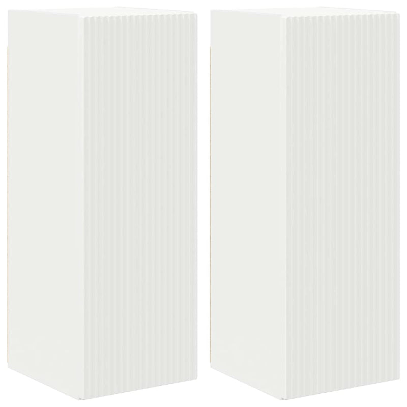 vidaXL TV Wall Cabinet 2 pcs White 30 x 31 x 80 cm Engineered Wood