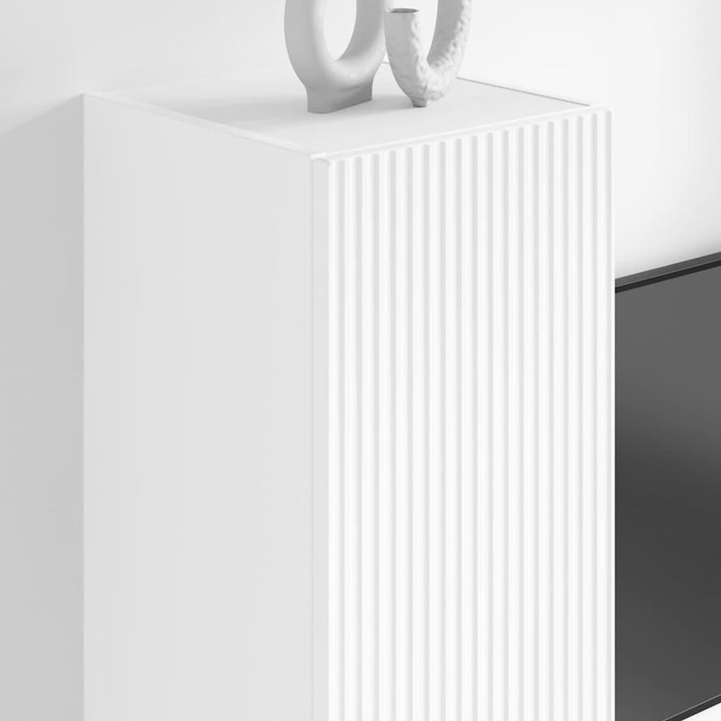 vidaXL TV Wall Cabinet 2 pcs White 30 x 31 x 100 cm Engineered Wood
