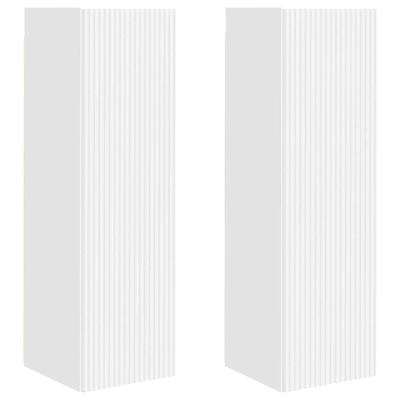 vidaXL TV Wall Cabinet 2 pcs White 30 x 31 x 100 cm Engineered Wood