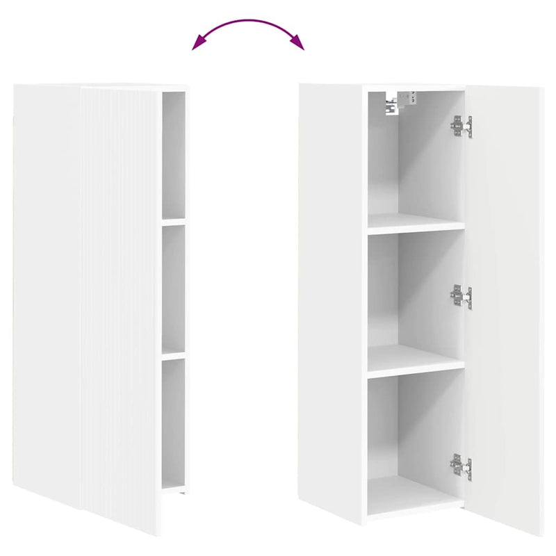 vidaXL TV Wall Cabinet 2 pcs White 30 x 31 x 100 cm Engineered Wood