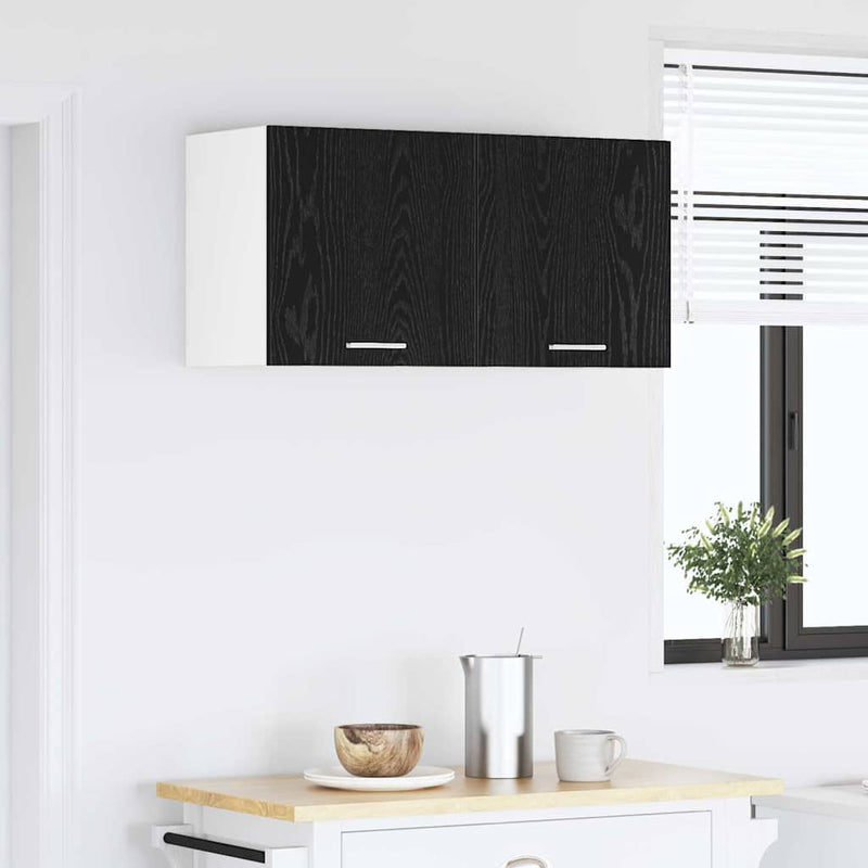 vidaXL Hanging Cabinet Black Oak 80 x 31 x 40 cm Engineered Wood