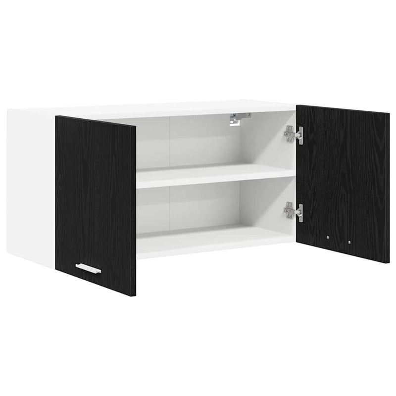 vidaXL Hanging Cabinet Black Oak 80 x 31 x 40 cm Engineered Wood