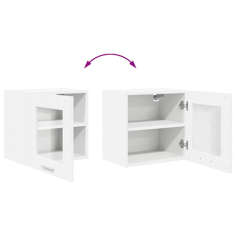 vidaXL Hanging Cabinet with Door White 40 x 31 x 40 cm Engineered Wood