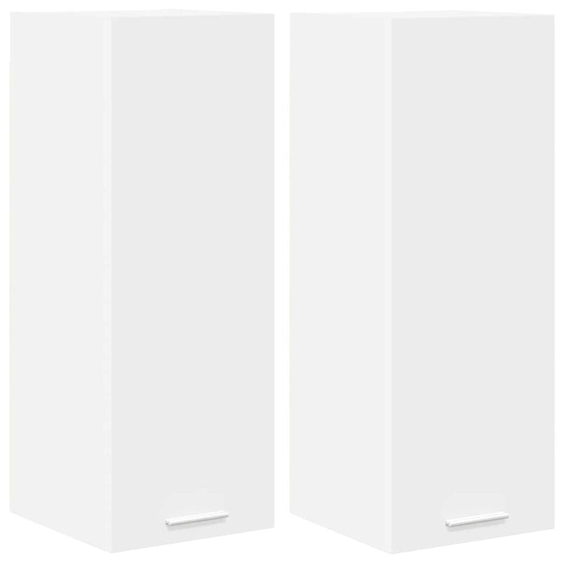 vidaXL Hanging Cabinet 2 pcs White 30 x 31 x 80 cm Engineered Wood