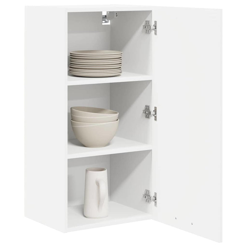 vidaXL Hanging Cabinet with Door White 40 x 31 x 80 cm Engineered Wood