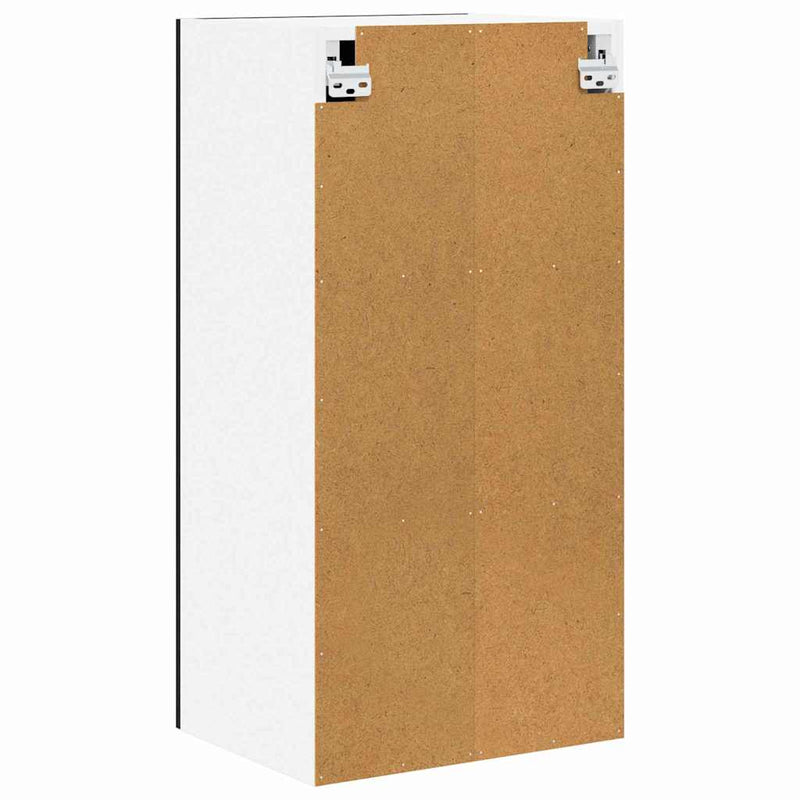 vidaXL Hanging Cabinet Riga Black Oak and White 40 x 31 x 80 cm