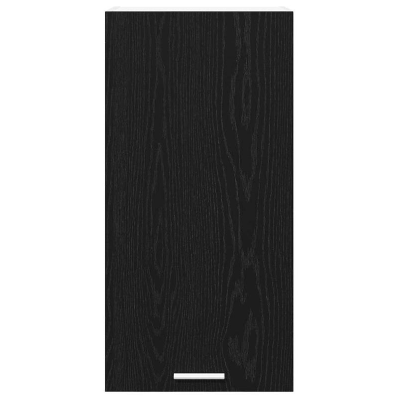 vidaXL Hanging Cabinet Riga Black Oak and White 40 x 31 x 80 cm