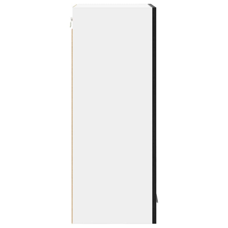 vidaXL Hanging Cabinet Riga Black Oak and White 40 x 31 x 80 cm