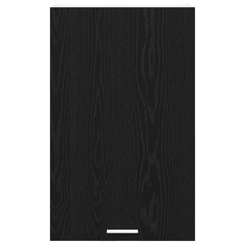 vidaXL Hanging Cabinet with Door Black Oak and White 50 x 31 x 80 cm