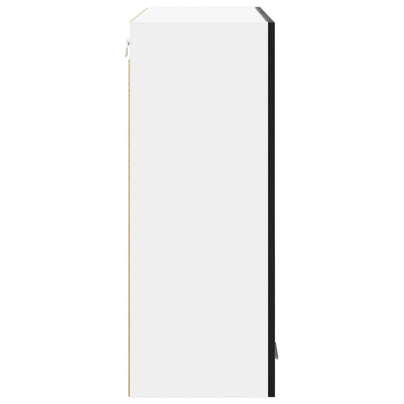 vidaXL Hanging Cabinet Black Oak 80 x 31 x 80 cm Engineered Wood