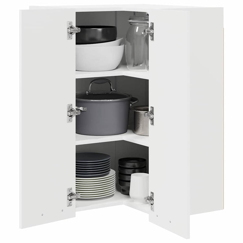 vidaXL Hanging Cabinet White 57 x 57 x 80 cm Engineered Wood