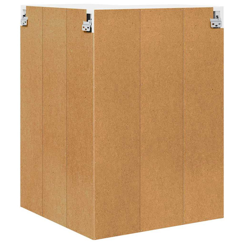 vidaXL Hanging Cabinet Black Oak and White 57 x 57 x 80 cm