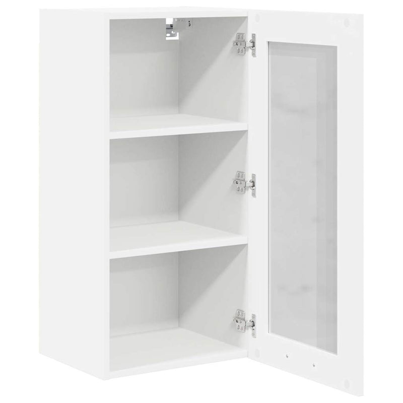 vidaXL Hanging Cabinet with Door White 40 x 31 x 80 cm Engineered Wood