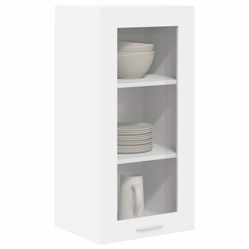 vidaXL Hanging Cabinet with Door White 40 x 31 x 80 cm Engineered Wood