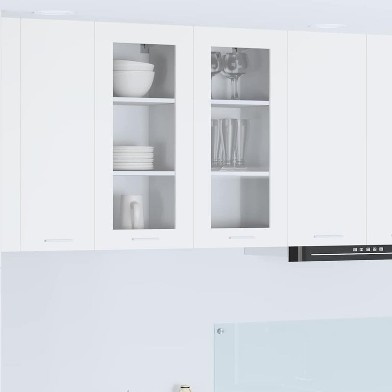 vidaXL Hanging Cabinet 2 pcs White 40 x 31 x 80 cm Engineered Wood