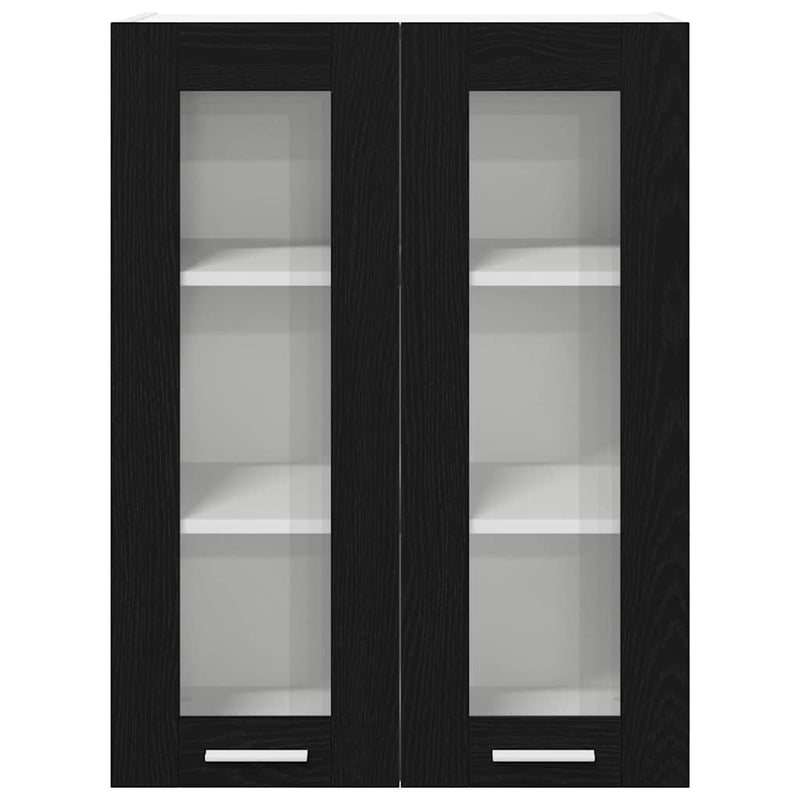 vidaXL Hanging Cabinet Black Oak 60 x 31 x 80 cm Engineered Wood