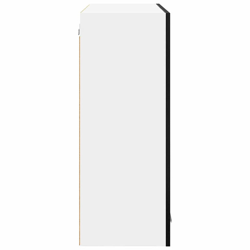 vidaXL Hanging Cabinet Black Oak 80 x 31 x 80 cm Engineered Wood