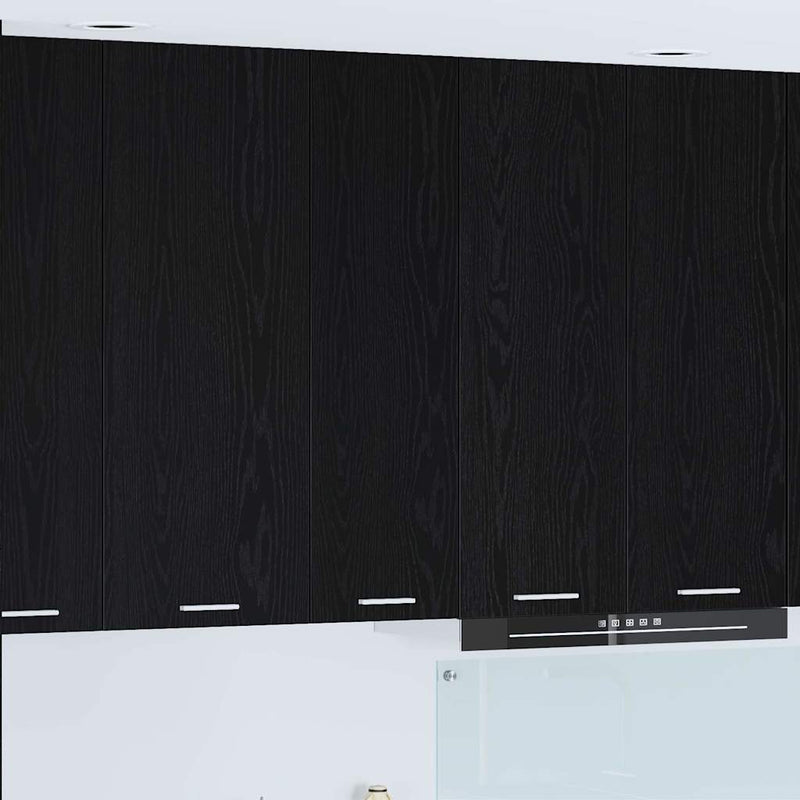 vidaXL Hanging Cabinet Black Oak 30 x 31 x 100 cm Engineered Wood