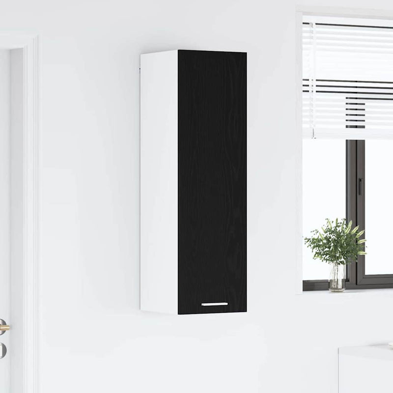 vidaXL Hanging Cabinet Black Oak 30 x 31 x 100 cm Engineered Wood