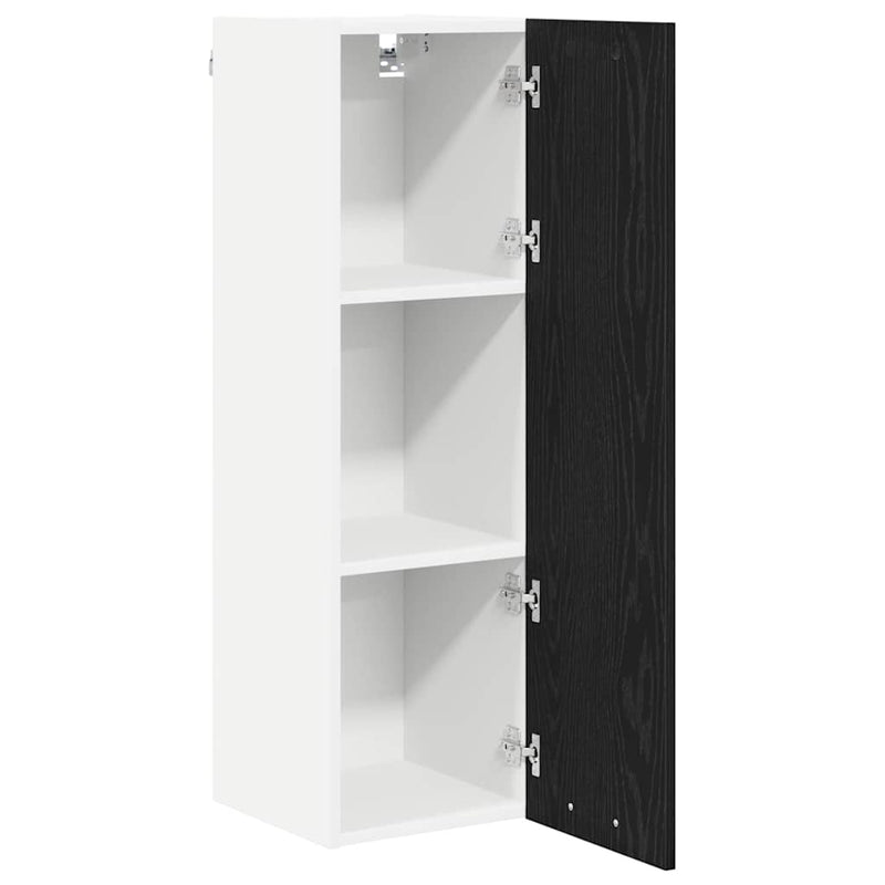 vidaXL Hanging Cabinet Black Oak 30 x 31 x 100 cm Engineered Wood