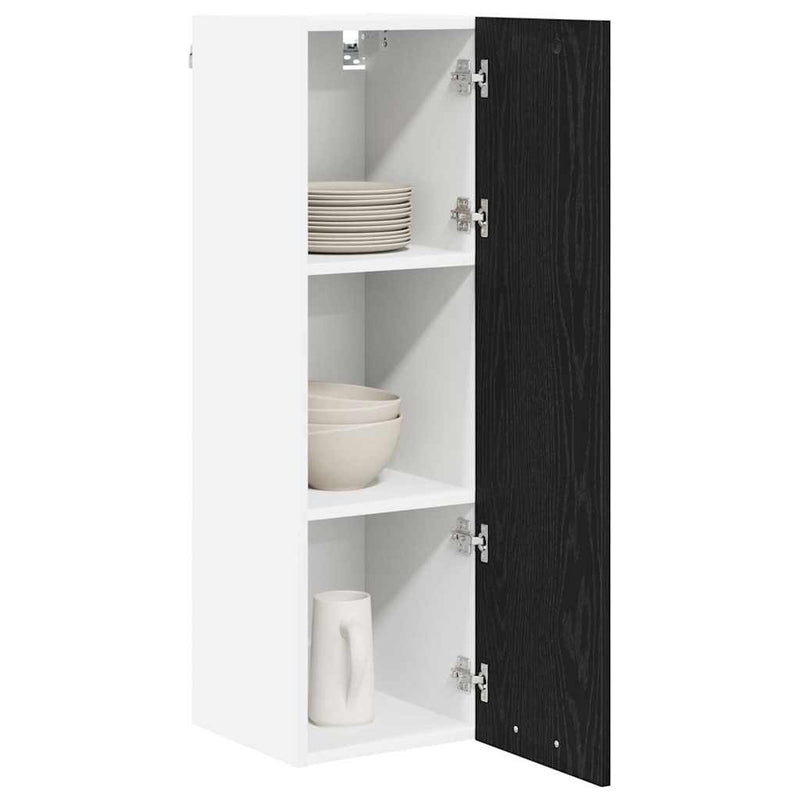 vidaXL Hanging Cabinet Black Oak 30 x 31 x 100 cm Engineered Wood