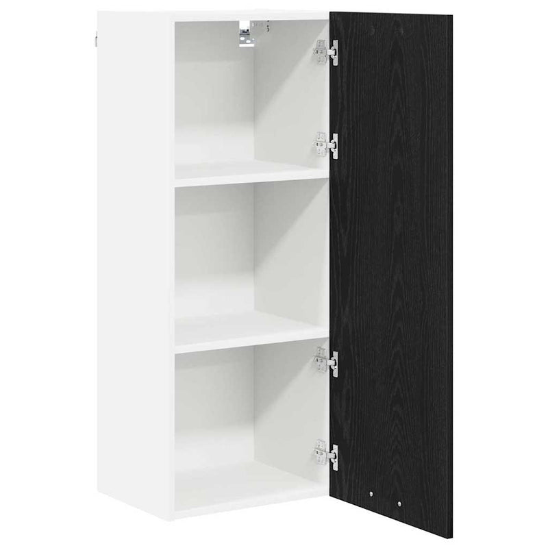 vidaXL Hanging Cabinet Black Oak 40 x 31 x 100 cm Engineered Wood