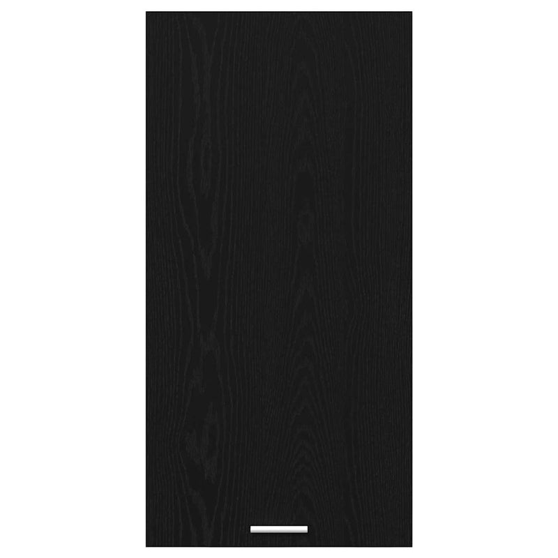 vidaXL Hanging Cabinet with Door Black Oak and White 50 x 31 x 100 cm