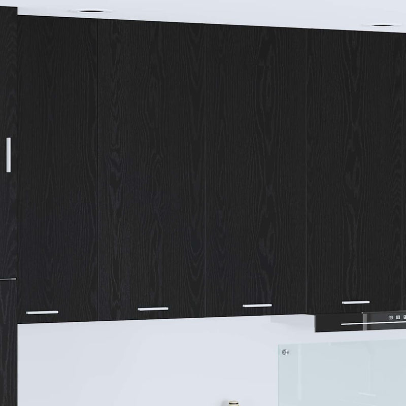vidaXL Hanging Cabinet Black Oak 80 x 31 x 100 cm Engineered Wood
