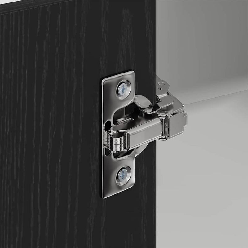 vidaXL Hanging Cabinet with Door Black Oak and White 57 x 57 x 100 cm