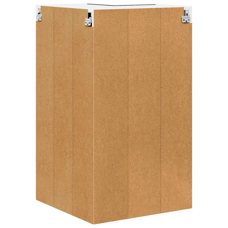 vidaXL Hanging Cabinet with Door Black Oak and White 57 x 57 x 100 cm