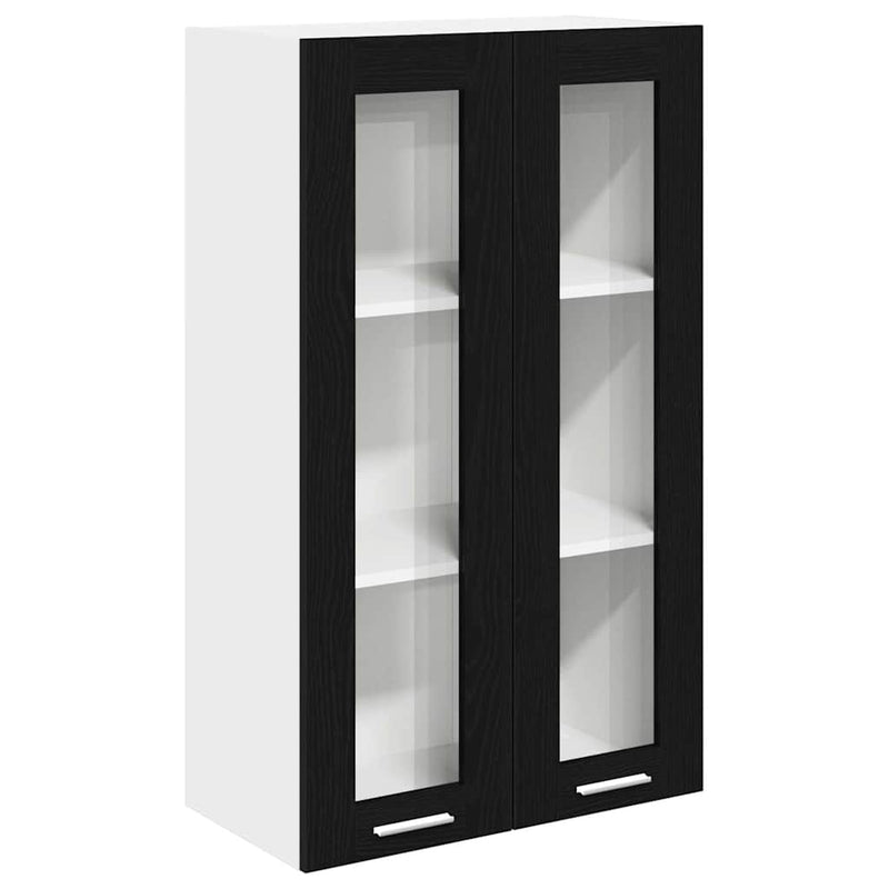 vidaXL Hanging Cabinet Riga Black Oak 60 x 31 x 100 cm Engineered Wood
