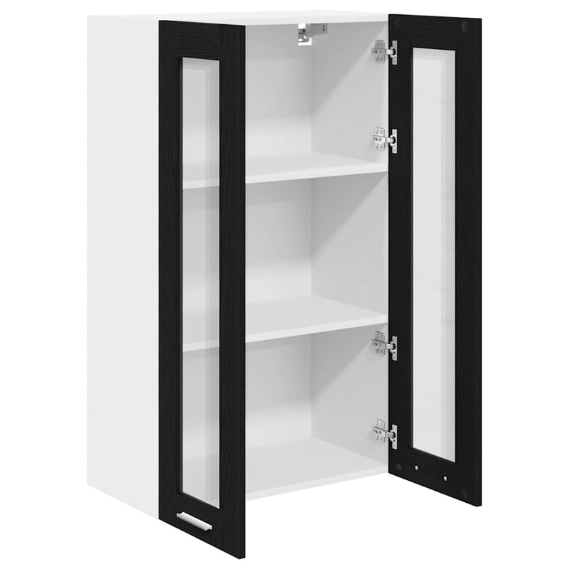 vidaXL Hanging Cabinet Riga Black Oak 60 x 31 x 100 cm Engineered Wood