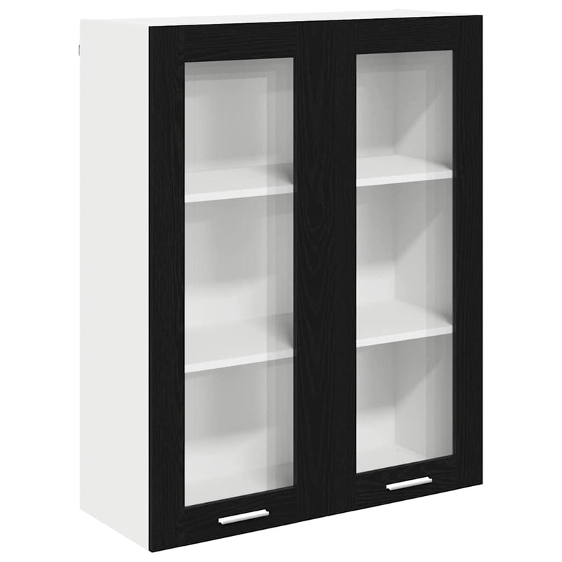 vidaXL Hanging Cabinet Black Oak 80 x 31 x 100 cm Engineered Wood