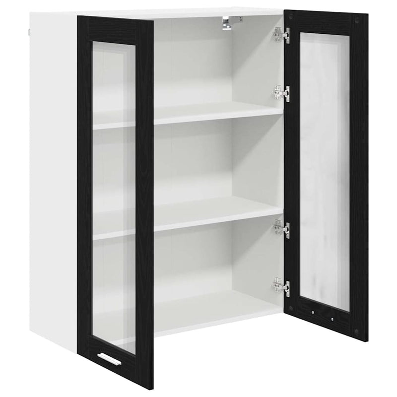 vidaXL Hanging Cabinet Black Oak 80 x 31 x 100 cm Engineered Wood