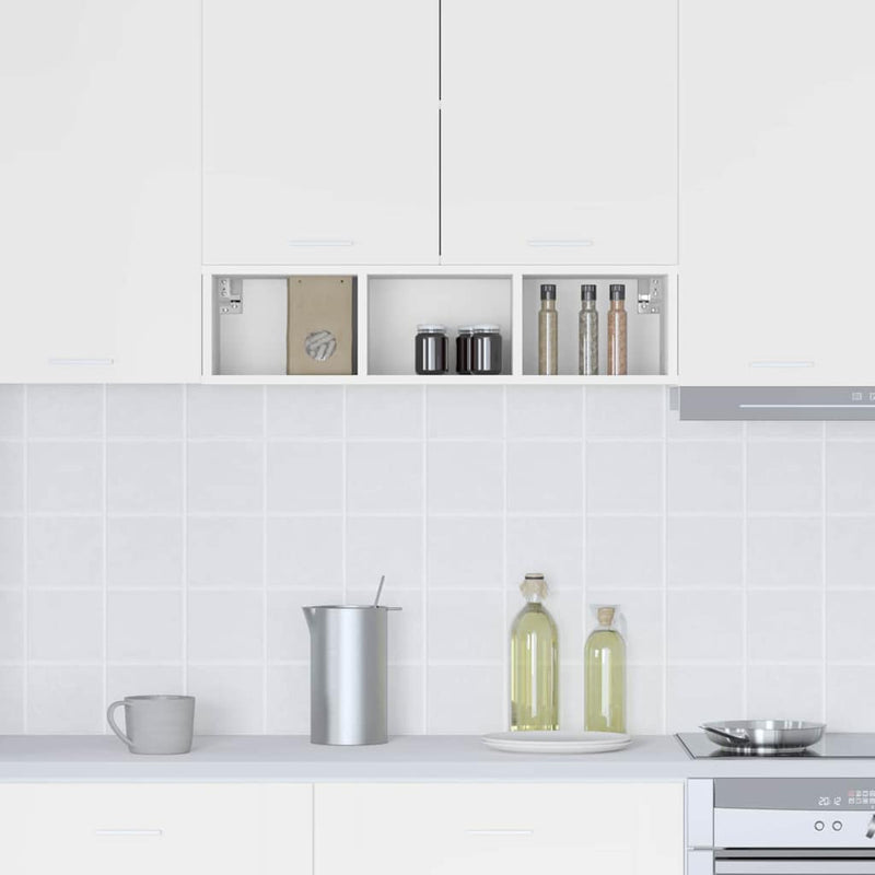 vidaXL Hanging Cabinet White 20 x 29,5 x 80 cm Engineered Wood