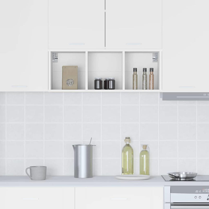 vidaXL Hanging Cabinet Riga White 30 x 29,5 x 80 cm Engineered Wood