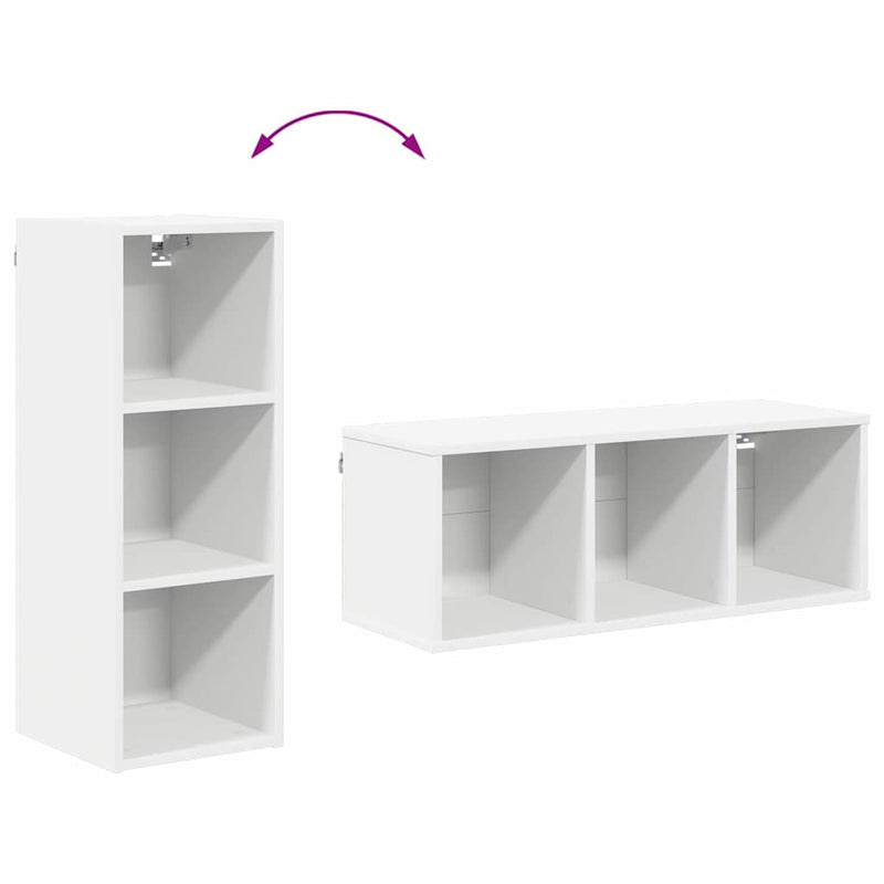 vidaXL Hanging Cabinet Riga White 30 x 29,5 x 80 cm Engineered Wood