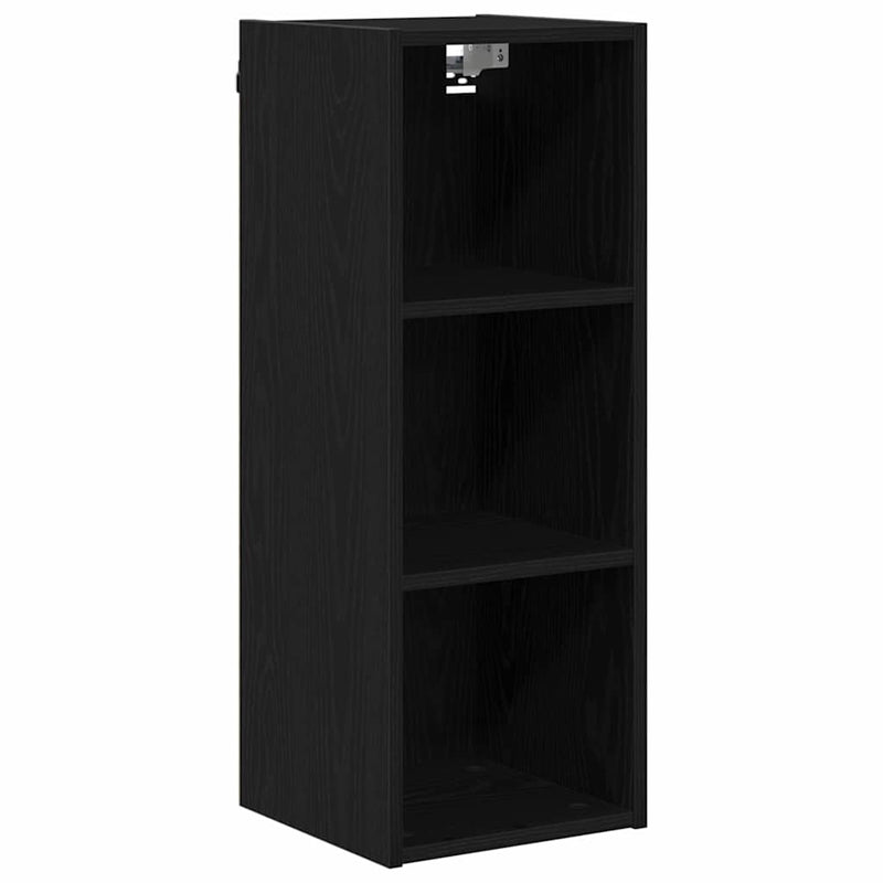 vidaXL Hanging Cabinet Black Oak 30 x 29,5 x 80 cm Engineered Wood