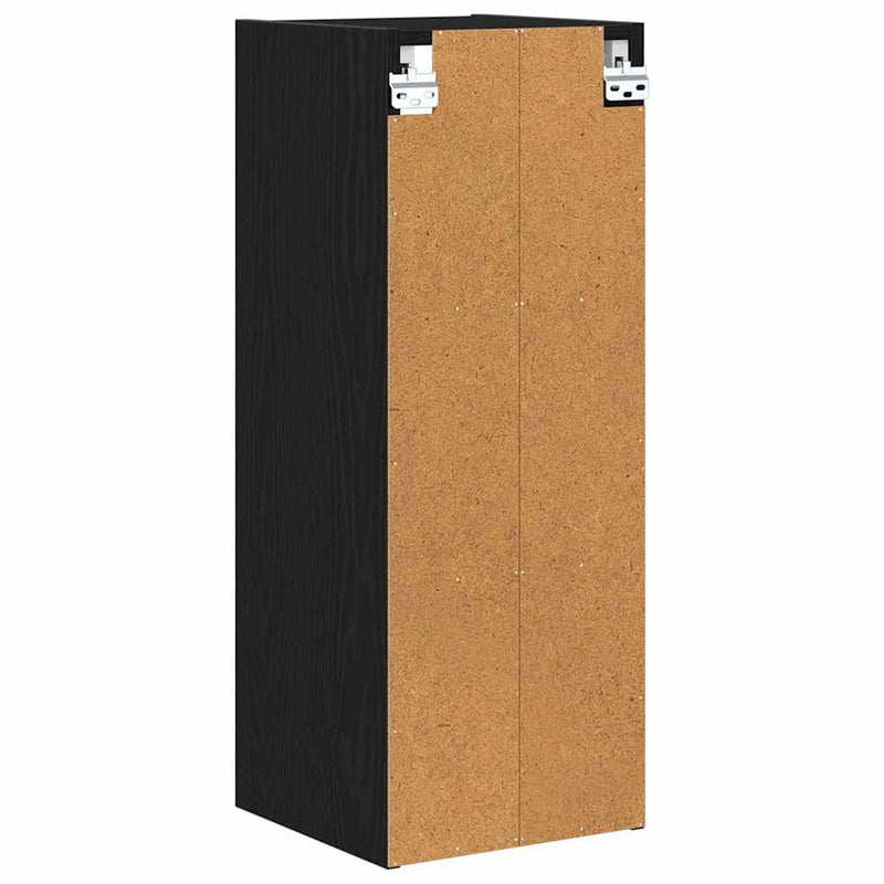vidaXL Hanging Cabinet Black Oak 30 x 29,5 x 80 cm Engineered Wood