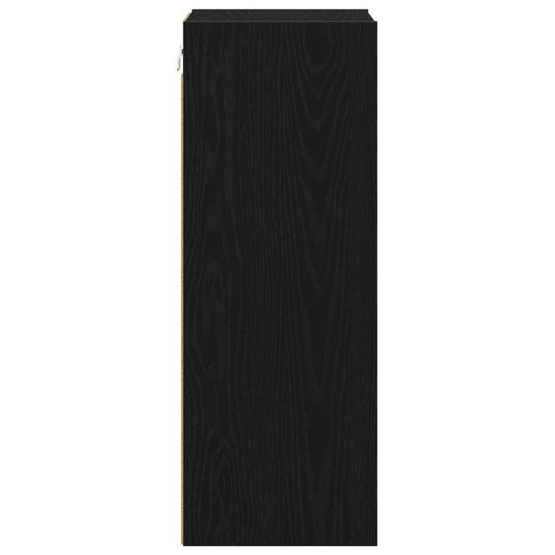 vidaXL Hanging Cabinet Black Oak 30 x 29,5 x 80 cm Engineered Wood