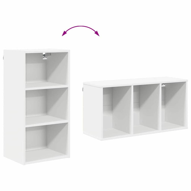 vidaXL Hanging Cabinet White 40 x 29,5 x 80 cm Engineered Wood